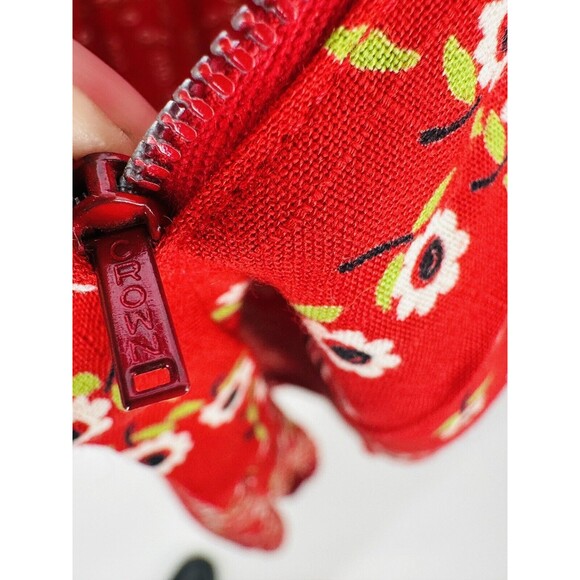 unbranded‎  A-Line Skirt Retro Floral 60s/70s  tinny flowers red size S - Picture 9 of 10